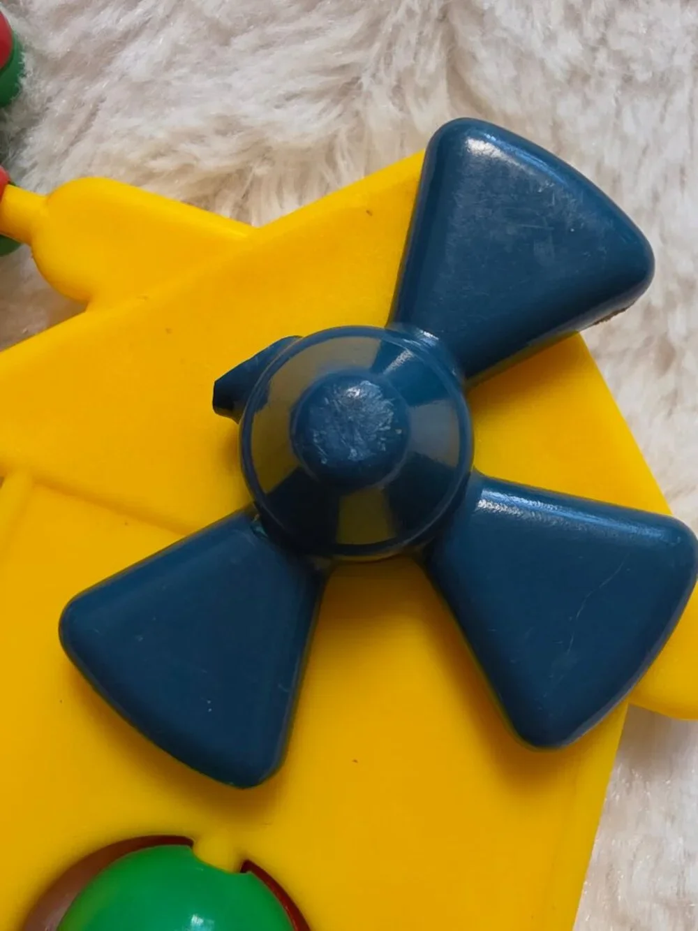 Vintage Ambi Toys Pram Rattle Activity Toy Windmill Holland 1970s Retro Baby